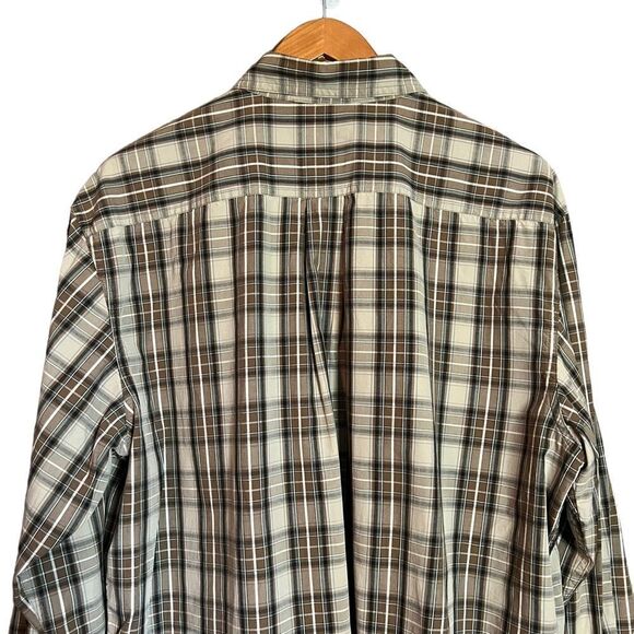 Timberland brown plaid 100% cotton shirt. - Picture 8 of 9
